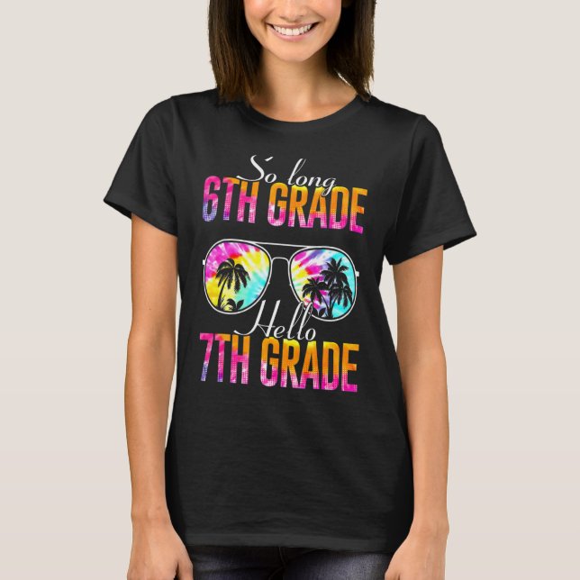 So Long 6th Grade Graduation Hello 7th Grade Tie D T-Shirt (Front)
