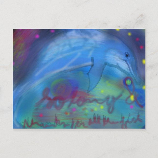 So long and thanks for all the fish! postcard (Front)