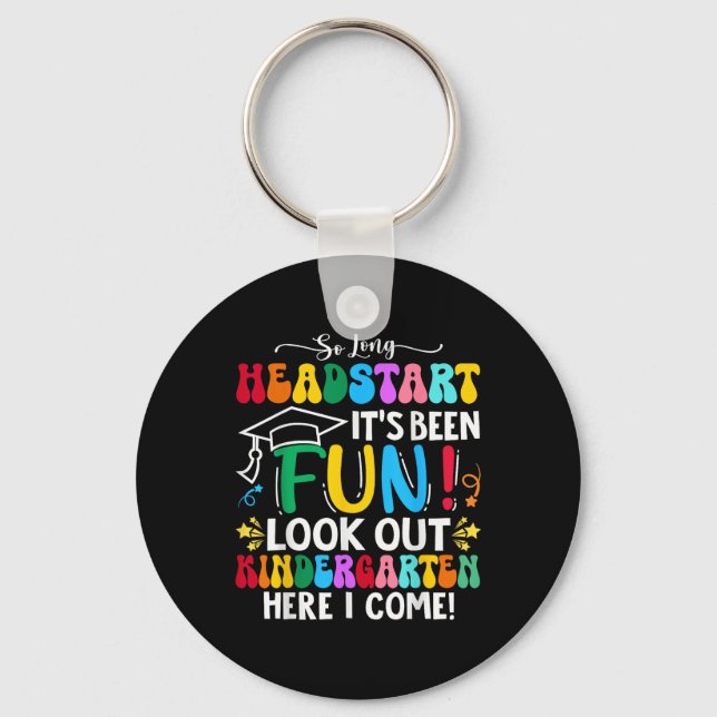 So Long Headstart Graduation 2025 Kindergarten Her Keychain (Front)