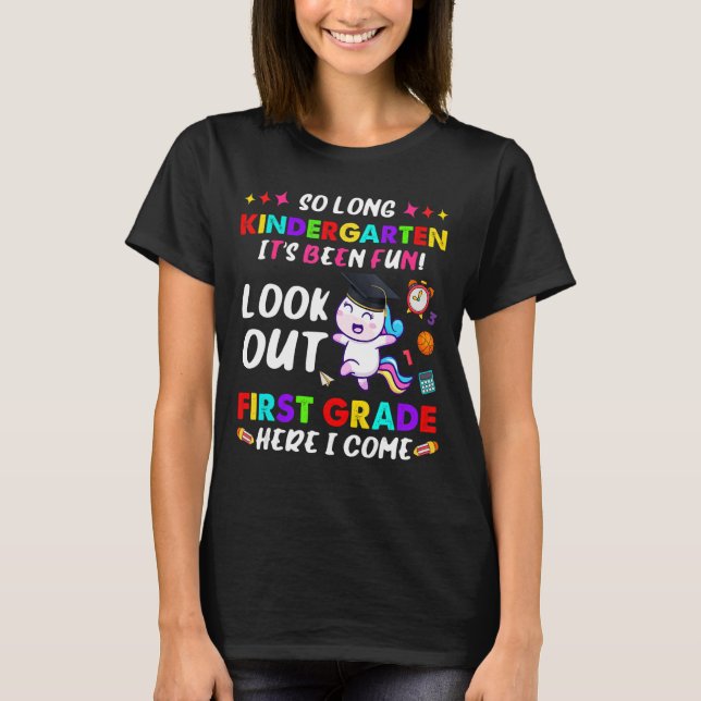 So Long Kindergarten 1st Grade Here I Come Magical T-Shirt (Front)