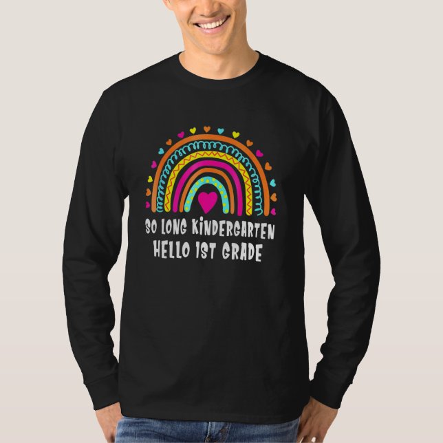 SO LONG KINDERGARTEN HELLO SUMMER Teacher Student  T-Shirt (Front)