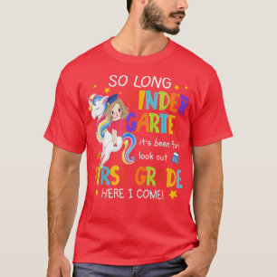 So Long Kindergarten Unicorn Magical Class Of 2022 T-Shirt
