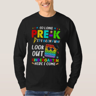 So Long Pre-K Kindergarten Here I Come Pop It Grad T-Shirt