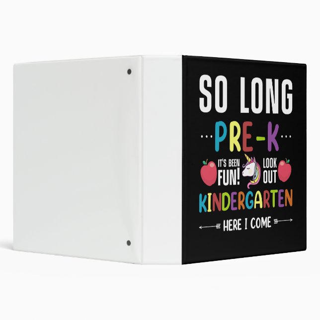So Long Pre-K Kindergarten Here I Come Pre-k Binder (Background)