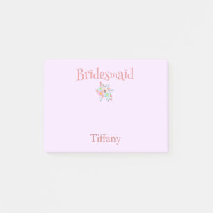 So lovely Bridesmaid Floral Bouquet Post-it Notes