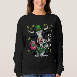 So Luckin' Boujee Retro St. Patrick's Day Sweatshirt