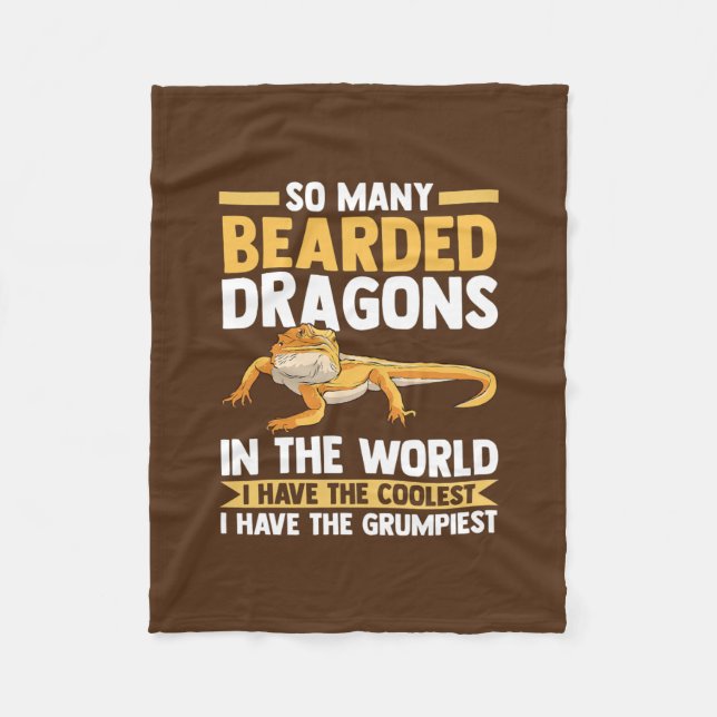 so many bearded dragons reptiles  fleece blanket (Front)
