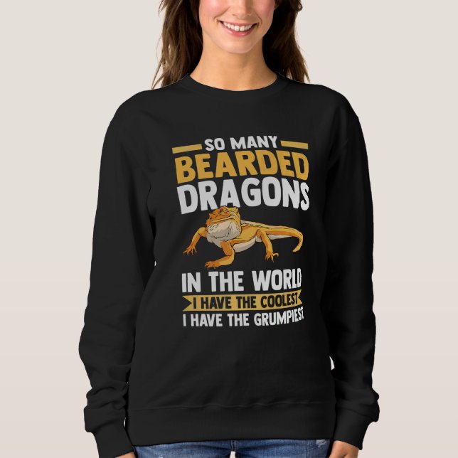 So Many Bearded Dragons Reptiles Sweatshirt (Front)