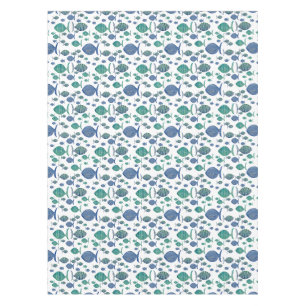So Many Blue Fish Tablecloth