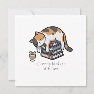 So Many Books Cat Birthday Card