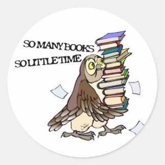 So Many Books Classic Round Sticker