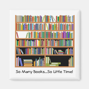 So Many Books (customizable) Magnet