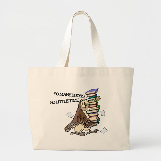 So Many Books Large Tote Bag (Front)