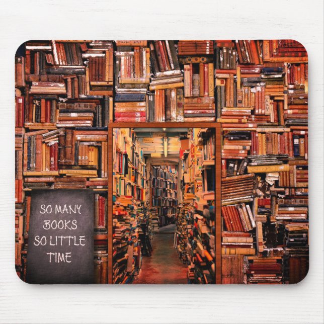 So Many Books Mouse Pad (Front)