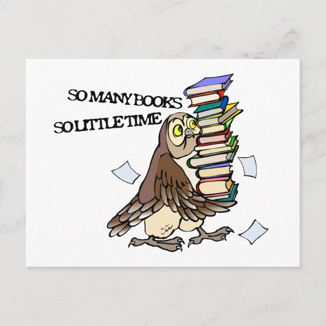 So Many Books Postcard (Front)