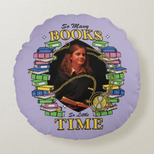 So Many Books, So Little Time Round Pillow