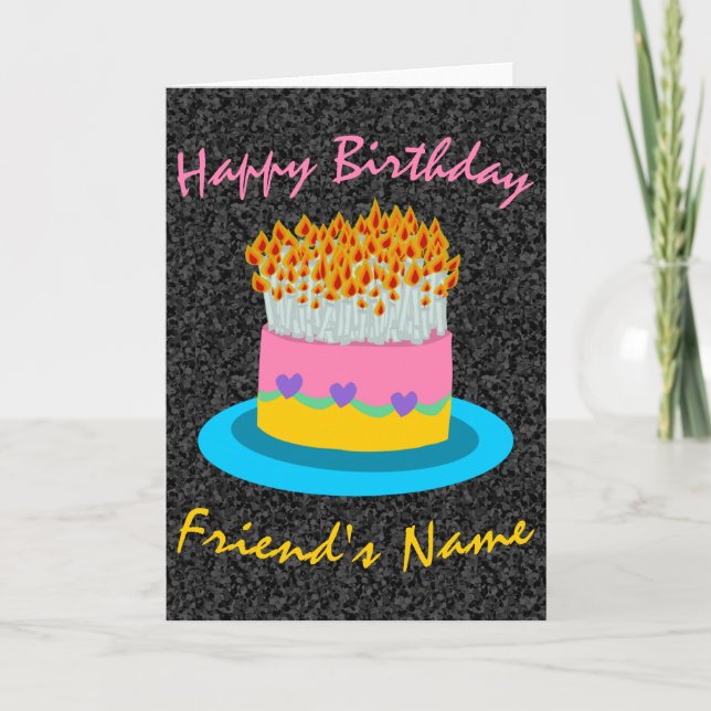 So Many Candles joke old humour birthday friend Card (Front)