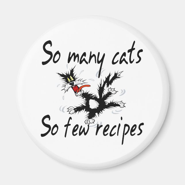 So Many Cats So Few Recipes Magnet (Front)