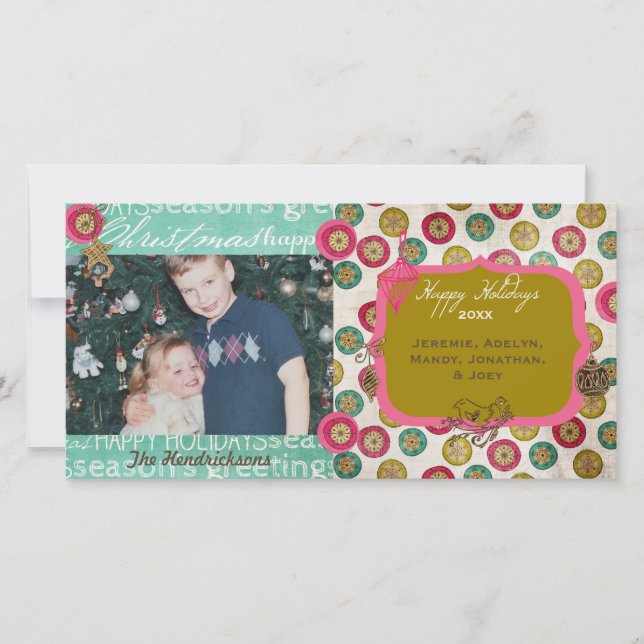 So Many Ornaments Christmas Holiday Photo Card (Front)