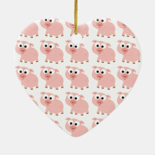 So Many Pigs Ceramic Ornament