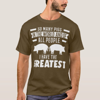 So Many Pigs In The World Pigs Premium5297 T-Shirt