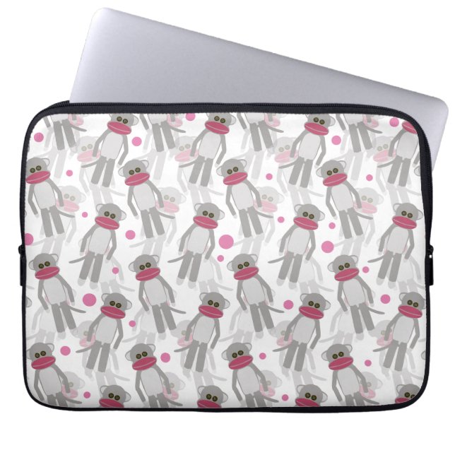 So Many Sock Monkeys! Laptop Sleeve (Front)