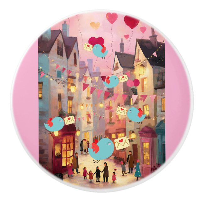 SO MANY VALENTINES FOR DELIVERY CERAMIC KNOB (Front)