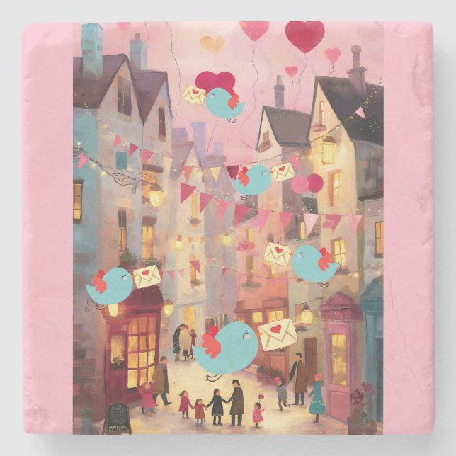 SO MANY VALENTINES FOR DELIVERY STONE COASTER (Front)