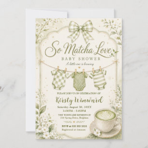 So Matcha Love Baby Shower Invitation