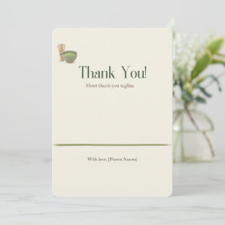 So Matcha Love Zen Baby Shower Thank You Card