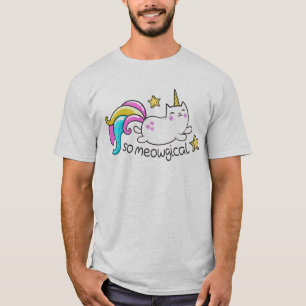 So Meowgical Cute Unicorn kitty glitter sparkles T-Shirt