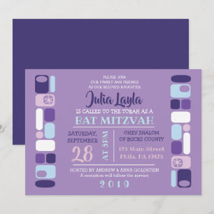 SO MOD Bat Mitzvah Invitation