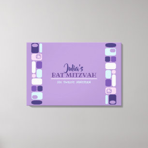 SO MOD Bat Mitzvah Sign-In Board Canvas Print