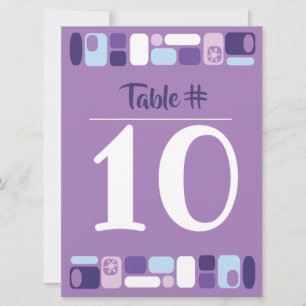 SO MOD Bat Mitzvah Table Number Card