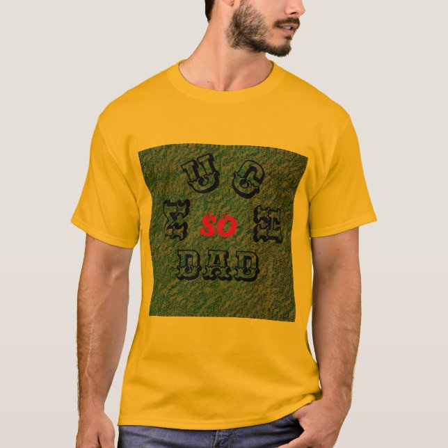 SO MUCH DAD -BLACK-RED-Men's Basic T-Shirt (Front)