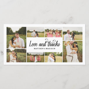 So Much Love Collage   Thank You Photo Card