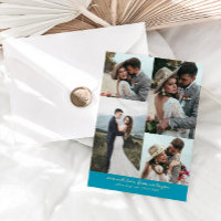 So Much Love Elegant Wedding Photo Aqua Blue