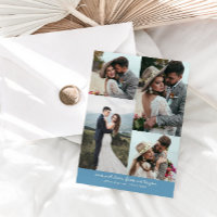 So Much Love Elegant Wedding Photo Denim Blue