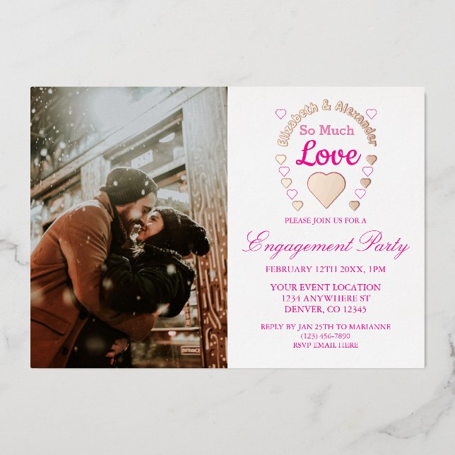 So Much Love Wedding Engagement Party (Front)
