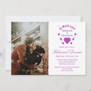 So Much Love Wedding Rehearsal Dinner Invitation