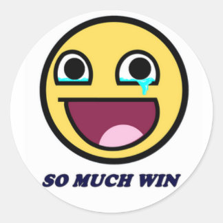 So Much Win! Classic Round Sticker