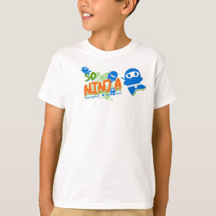 So Ninja Blue Kids Ringer T-Shirt