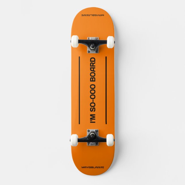 ...SO-OO board skateboard : orange brûlé (Recto)