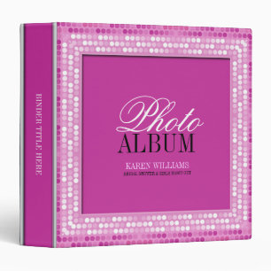 So Pink Girly Sparkle Photo Album Binder