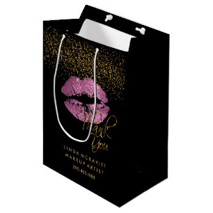 So Pink Glitter Lipstick - Thank You Medium Gift Bag