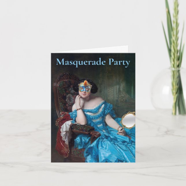  So Posh Masquerade Party Announcement (Front)