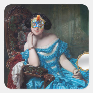 So Posh Masquerade Square Sticker