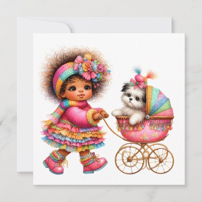 SO Precious Baby Buggy thème Invitation (Devant)