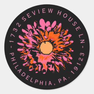 SO PRETTY Bat Mitzvah Return Address Sticker Seal