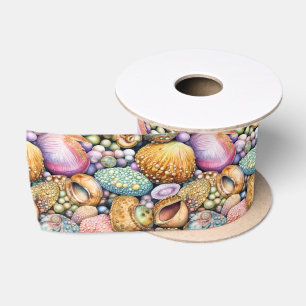 So Pretty Seashells Satin Ribbon